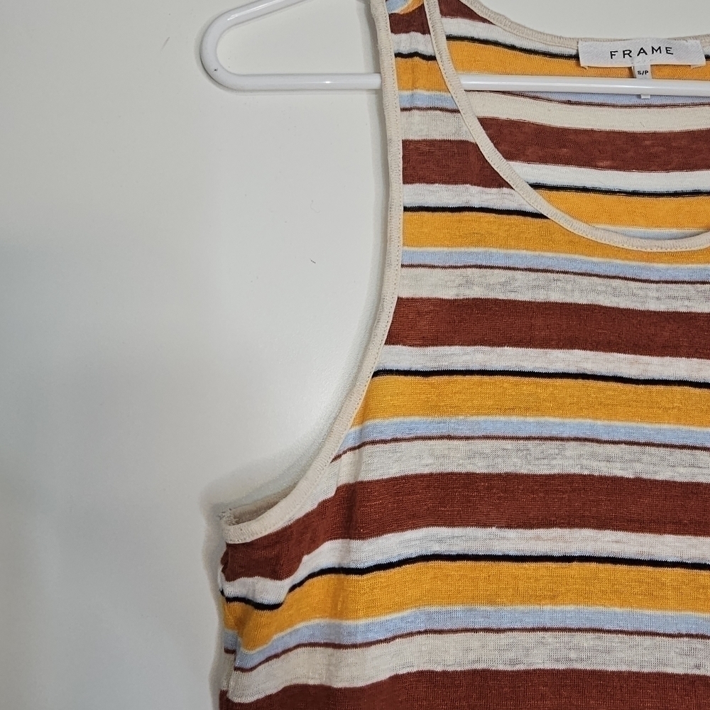 Frame Linen Striped Racerback Tank Size Small - Picture 8 of 11